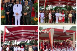 Peringatan HUT Ke-78 Kemerdekaan RI, Kapolres Kaur Ikuti Upacara Penurunan Bendera Merah Putih