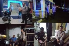 Sambangi Pedagang dan Security Bank, Polsek Ratu Samban Sampaiakan Imbaun Kamtibmas