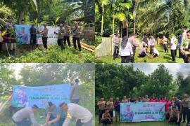 Polsek Jajaran Polres Kaur Berpartisipasi Sukseskan Program "Polri Lestarikan Negeri Penghijauan Sejak Dini" 