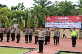 Wakapolres Mukomuko Pimpin Upacara Sertijab Kasat Resnarkoba