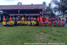 Hadiri Pembukaan Turnamen Bola Kaki Antar Desa Kapolsek Kaur Sampaikan Pesan Ini