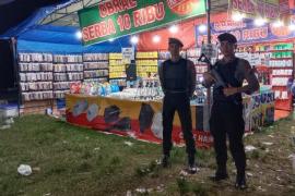 Sat Samapta Polres Kaur Patroli di Pasar Malam Bintuhan 