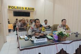 Polres Kaur Ikuti Zoom Meeting Rapat Kesiapan Simulasi Sispamkota Pemilu Tahun 2024