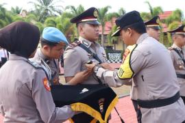 Kapolres Mukomuko Pimpin Upacara Sertijab Kasat Lantas dan Kapolsek Penarik Raya