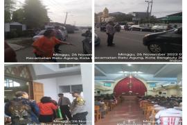Patroli, Polsek Ratu Agung Amankan Kegiatan Ibadah Mingguan di Gereja 