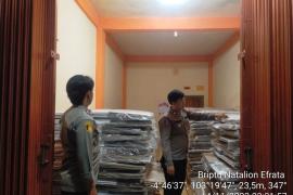Selasa Malam, Personel Polres Kaur Rutinkan Patroli di Gudang Logistik KPUD Kaur 