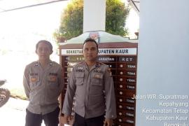 Tingkatkan Kewaspadaan Gangguan Kamtibmas di Lingkungan KPUD, Personel OMB Polres Kaur Gelar Pengamanan