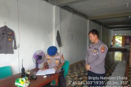 Ciptakan Rasa Aman, Personel Piket Satgas Preventif OMB Nala Polres Kaur Pengamanan di Gudang Logistik KPU 