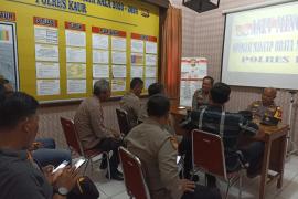 Evaluasi Kinerja Selama Operasi Mantap Brata Nala 2023, Polres Kaur Gelar Anev Minggu ke 4 