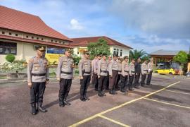 Polres Kaur Gelar Upacara Korp Raport Kenaikan Pangkat Setingkat Lebih Tinggi Periode 01 Januari 2024