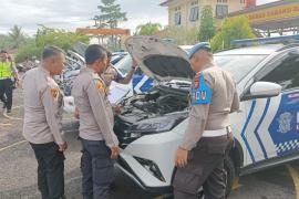 Dukung Keamanan dan Ketertiban Pelaksanaan Pemilu 2024, Polres Kaur Cek Kendaraan Dinas