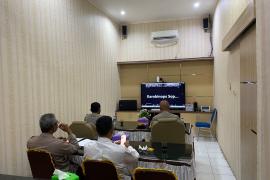 Persiapan Pemungutan dan Perhitungan Suara Pemilu Tahun 2024, Polres Kaur Ikuti Vicon Asops Polri 