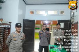 Tingkatkan Kewaspadaan dan Peduli Lingkungan Kantor KPUD, Polres Kaur Gelar Patroli 