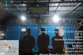 Waspada dan Peduli Lingkungan, Personel Piket Satgas Preventif OMB Polres Kaur Patroli Gudang Logistik
