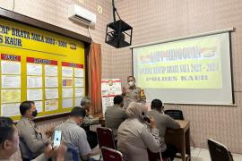 Pastikan Kinerja OMB Nala 2024 Berjalan Efektif dan Efisien, Polres Kaur Laksankan Anev Minggu ke Delapan 