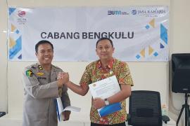 Penandatanganan Komitmen Kerjasama Antara PT Jasa Raharja Cabang Bengkulu dengan RS UMMI dan RS Bhayangkara Bengkulu