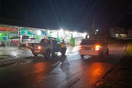 Sat Lantas Polres Kaur Patroli Blue Light, Cegah Aksi Balap Liar Jalan Lintas Bengkulu Lampung