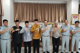 Direktur Kepatuhan dan Manajemen Risiko PT Jasa Raharja Audiensi dengan Sekda Bengkulu dan Dirlantas Polda Bengkulu
