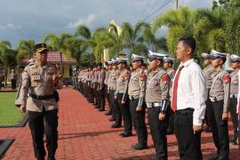 Jelang Pengamanan Hari Raya, Polres Mukomuko Melaksanakan Apel Gelar Pasukan Ops Ketupat Nala Tahun 2024 