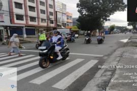 Cegah Laka Lantas Polresta Bengkulu Lakukan Commander Wish Pagi di Titik Rawan Laka Lantas 
