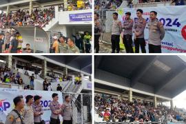 Antisipasi Ganggguan Kamtibmas, Polresta Bengkulu dan Polsek Jajaran Pengamanan Final POPDA Cabor Sepak Bola
