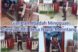 Jaga Kondusifitas Saat Ibadah Minggu, Polsek Pino Raya Lakukan  Pengamanan di GMII 
