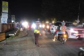 Patroli Blue Light, Sat Lantas Polres Kaur Patroli di Ruas Jalan Lintas Barat Bengkulu-Kaur