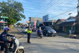 Pantau Arus Lalin, Sat Lantas Polres Kaur Gelar Gatur Lalin
