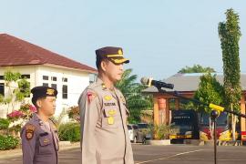 Kabagops Pimpin Apel Pagi Personel Polres Kaur