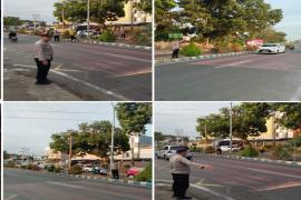 Pastikan Keamanan dan Kelancaran Lalin di Pagi Hari, Polsek Gading Cempaka Patroli Pengaturan Comander Wish 
