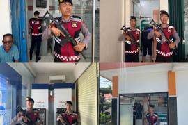 Sat Samapta Polres Kaur Polda Bengkulu Patroli Pengecekan Objek Vital ATM 