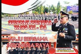Polres Kaur Gelar Upacara Peringatan Sumpah Pemuda di Lapangan Satya Haprabu
