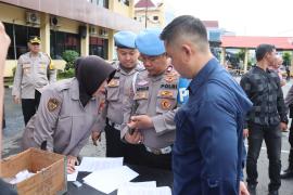 Antisipasi Penyalahgunaan, Polresta Bengkulu Periksa 113 Personel Pemegang Senjata Api Dinas