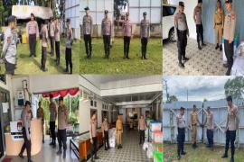 Pengamanan Ketat, Satgas Preventif Subsatgas PAM Kantor KPU Kota Bengkulu Pastikan Keamanan Logistik Pemilu