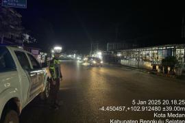 Satlantas Polres Bengkulu Selatan Gelar Blue Light Patrol untuk Pastikan Kamtibmas dan Kamseltibcar Lantas