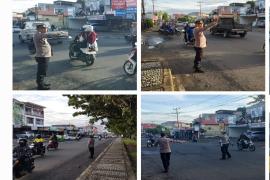 Polsek Gading Cempaka Laksanakan Pengaturan Lalu Lintas Pagi untuk Ciptakan Keamanan dan Kenyamanan