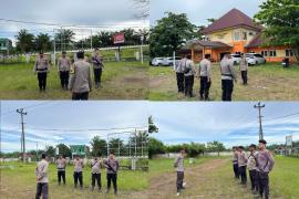 Apel Serah Terima Piket PAM Kantor Bawaslu Kota Bengkulu