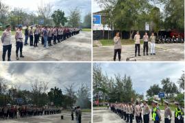 Polresta Bengkulu Gelar Apel Persiapan Pengamanan Konser Mendadak Festival