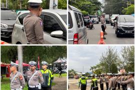 Satlantas Polresta Bengkulu Kawal Kelancaran Lalu Lintas Konser Musik di Sport Center