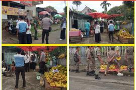 Polsek Ratu Samban Laksanakan Pengamanan Pasca Penertiban PKL di Depan Mega Mall dan PTM