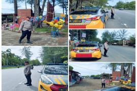 Polsek Ratu Agung Laksanakan Patroli di Seputaran Pantai Panjang