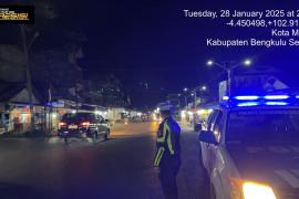 Satlantas Polres Bengkulu Selatan Gelar Blue Light Patrol, Antisipasi Gangguan Kamtibmas dan Kamseltibcar Lantas