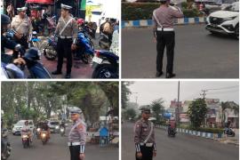 Satlantas Polresta Bengkulu Atur Lalu Lintas Sore, Pastikan Kelancaran Arus Kendaraan