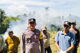 Polsek Kabawetan Buka Lahan Dukung Program Ketahanan Pangan “Satu Desa Satu Hektar”