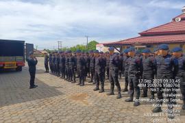 Batalyon B Pelopor Brimob Polda Bengkulu Gelar Latihan Gabungan PHH