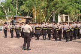 Ditsamapta Polda Bengkulu Tingkatkan Profesionalisme Lewat Latihan Pengamanan Massa Aksi